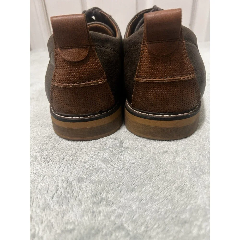George Men’s Brown Oxford Dress Shoes Lace Up Size 13 Memory Foam Casual Formal